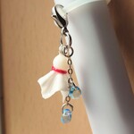 アンブレラマーカー・てるてる坊主　✿　和紙　めじるしアクセサリー　傘の目印　ペットボトル　バッグチャーム　カニカン　シルバー