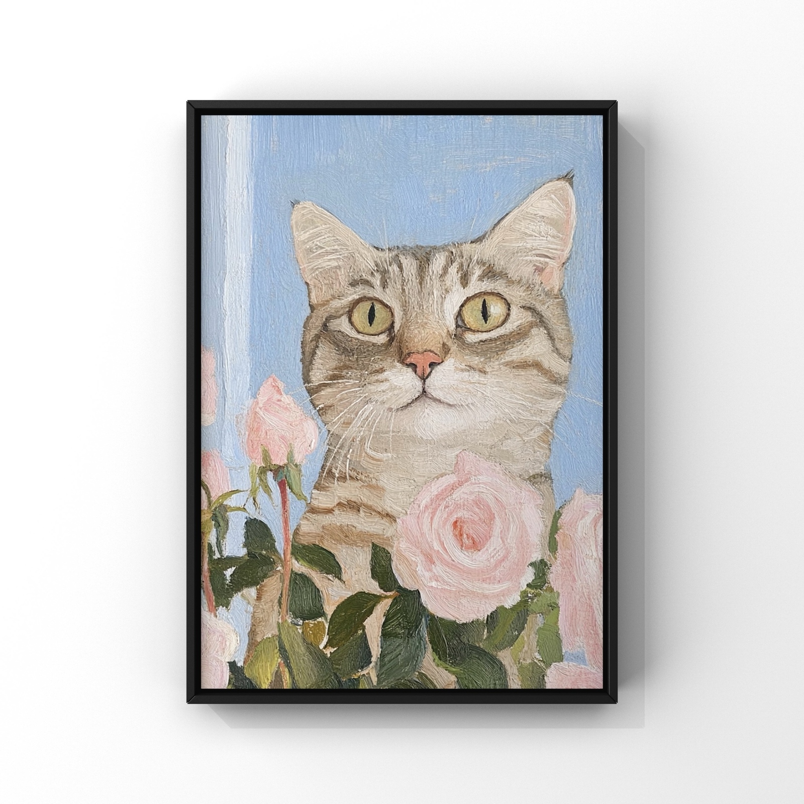 絵画 | イラストポスター 204 ☆ 【青い蝶ネクタイをした猫ちゃん