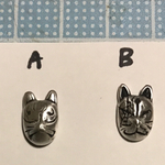 狐面イヤリングシルバー