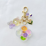 ANIMAL BOX♡レトロフラワー　　シャカシャカ　キーホルダー　レジン　アニマル　スイーツ　プレゼント　ミニチュア　フェイクスイーツ　ジュエル　マルチカラー　パステルカラー　ドロップ　キャンディー