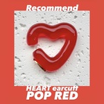  HEART earcuff ( pop red )
