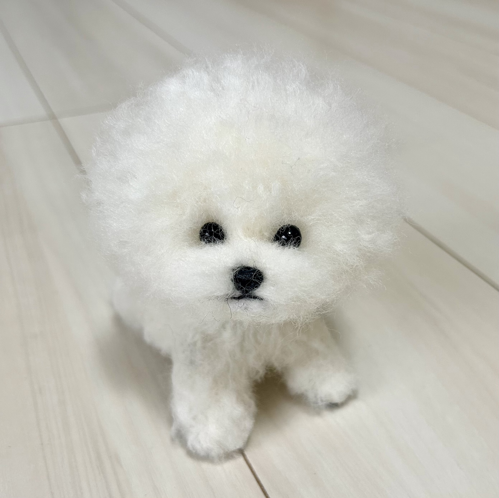 羊毛フェルト 犬 ビションフリーゼ 子犬 - TOTOKAKA1'S GALLERY