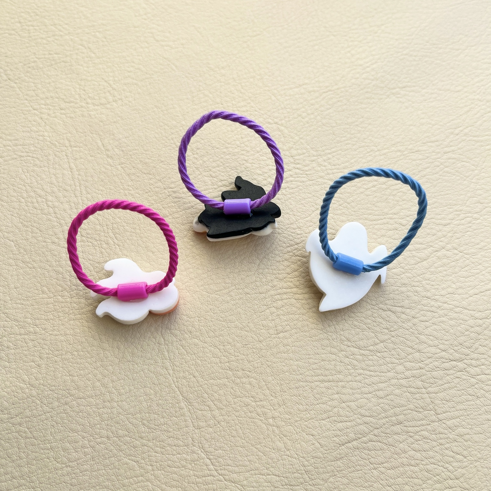 🎃 ハロウィンヘアゴム 3個セット 👻【おばけ、カボチャ、魔女