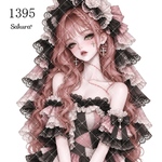 《 No.1395 》Sakuraꕤ オリジナル人物ステッカー シール ステッカー