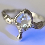【一点物】オイルインクォーツ │シルバーリング │天然石 │ハンドメイド │10号│Silver925│個性的