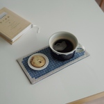 こぎん刺し　お花模様のおやつマット