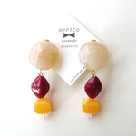 【数量限定】ごろごろアクリルイヤリング　レトロ