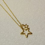 ゴールドスターペアネックレス
