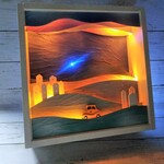 ★本日まで🚚送料無料🆓★Straight Story ・黄色のビートル(立体絵画)