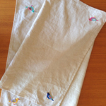 [受注製作]フルオーダー☆リネンの刺繍テーブルクロス