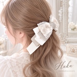 再販♡すずらん ♡ Olive gray バナナクリップ アーチ型 ポニーフック シュシュ