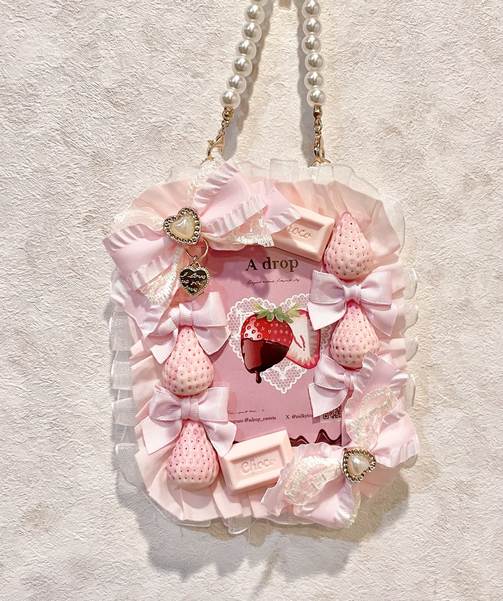 苺×リボン×チョコレート B8トレカケース - A drop GALLERY | minne