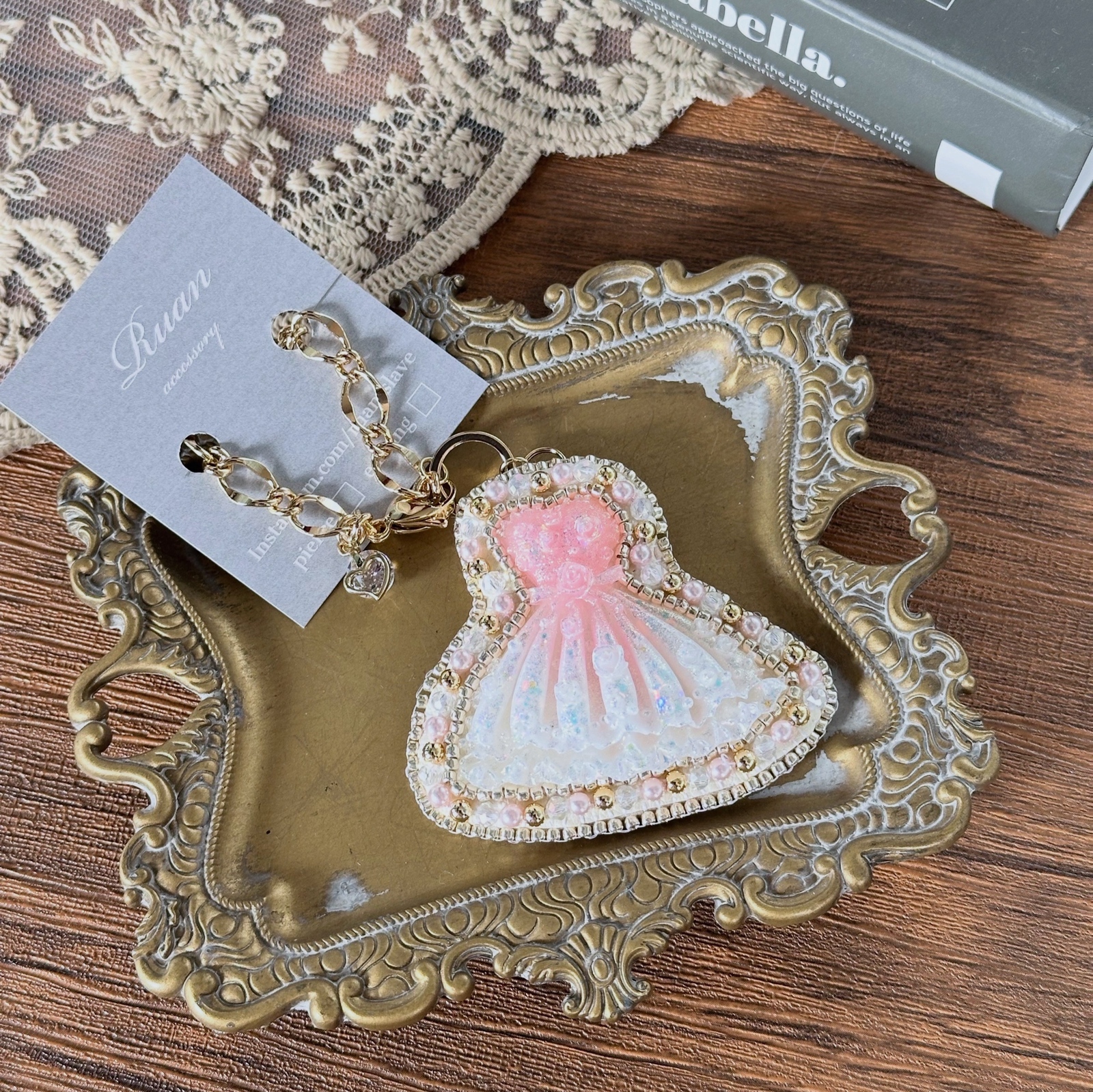 インド刺繍リボンヘアゴム ターコイズ 1 - RUAN'S GALLERY | minne