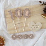 人気商品☆100日　1歳　誕生日　バースデークレイケーキトッパー　ケーキトッパー