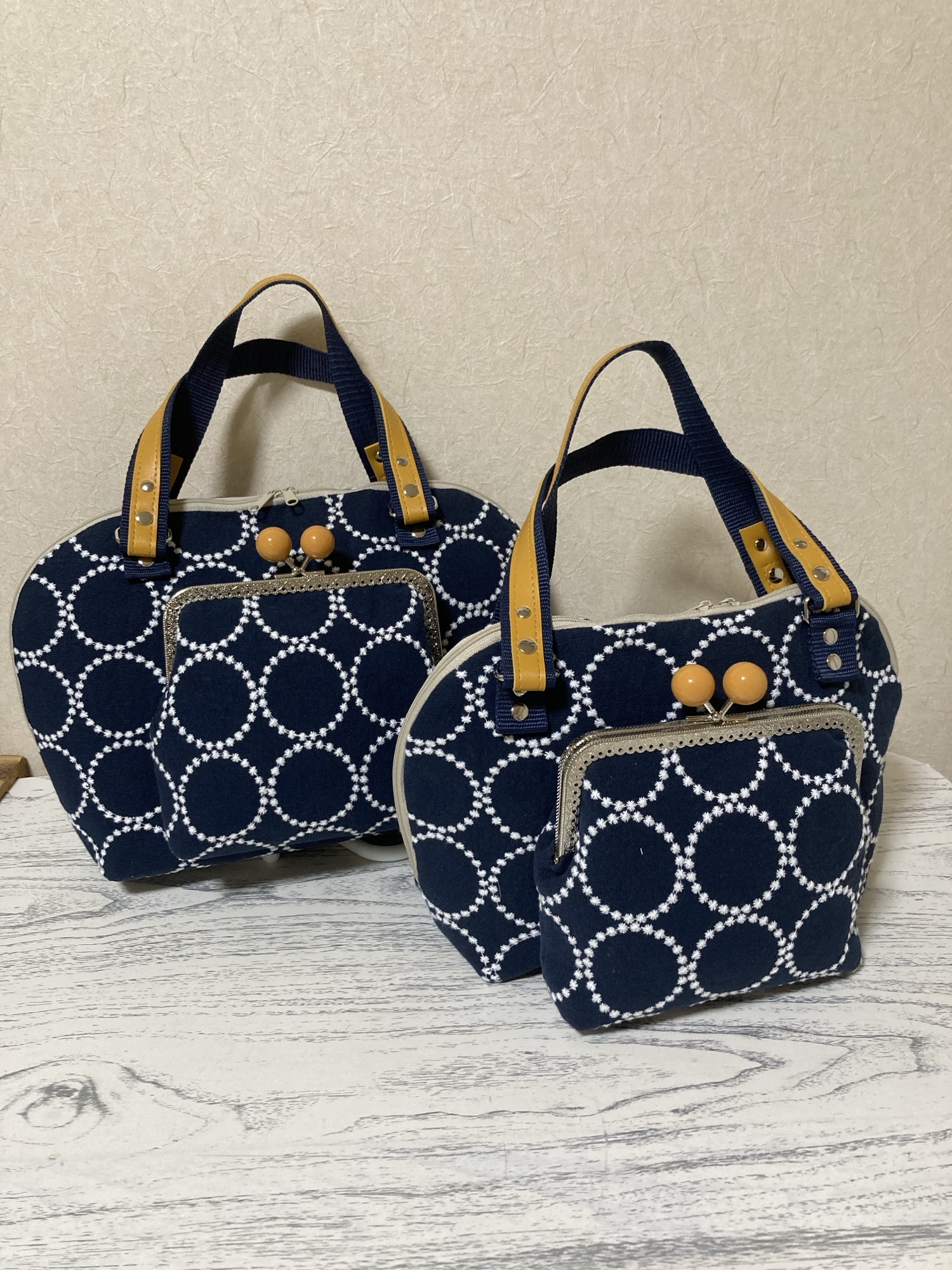 もえのはは様　ぽってりバック小　ドット　刺繍 ドット柄刺繍生地バック - E＆T GALLERY | minne byGMOペパボ 国内