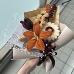 モールフラワー　【brown🍂🤎】　韓国花束　枯れないお花