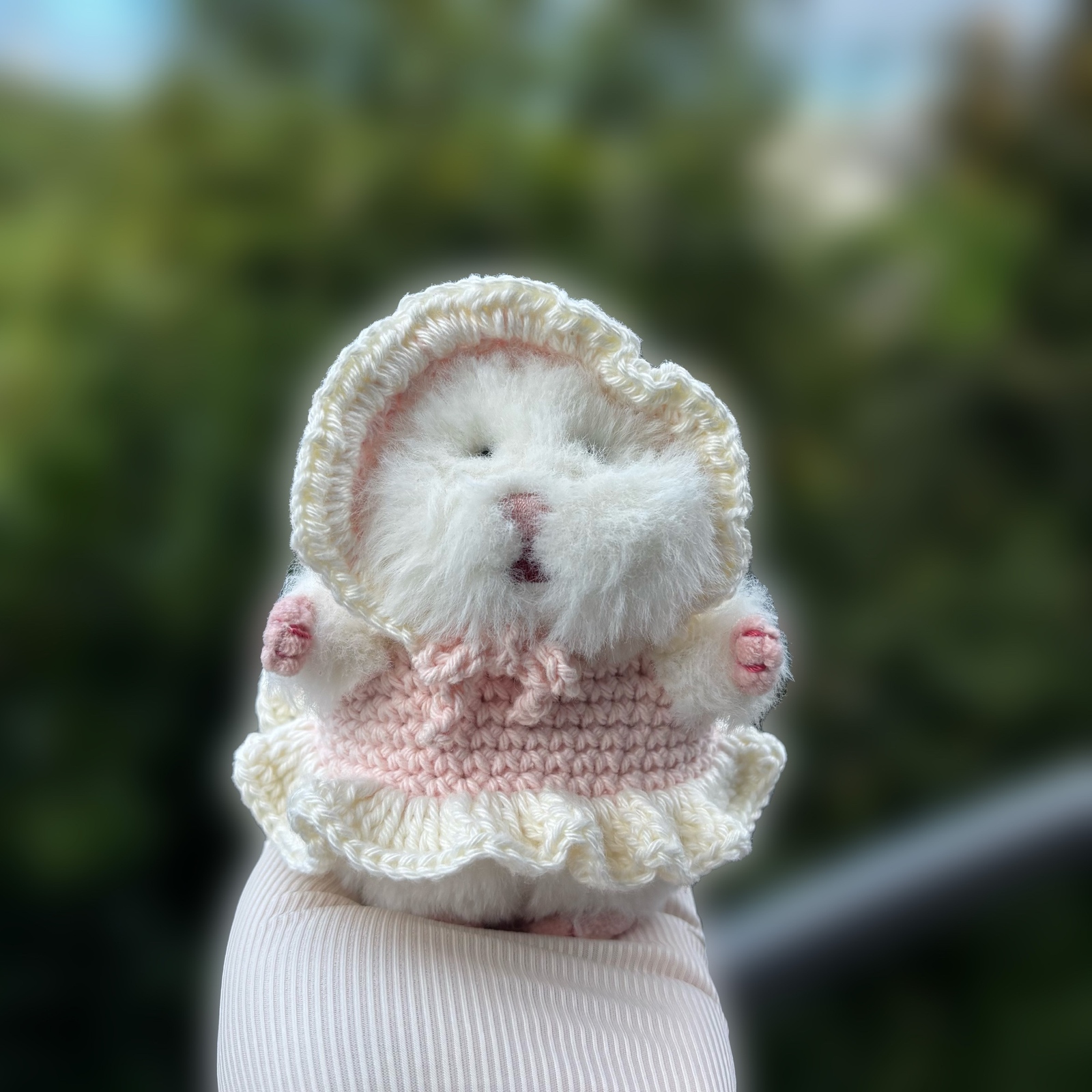 はむにぎり ワンピース ボンネット ヘッドドレス お洋服2点セット