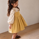 【全４色】コーデュロイのキャミワンピース　よちよち〜120size  ( 子供 子供服 ワンピース 秋服 冬服 秋コーデ 誕生日 ギフト プレゼント 80 90 100 110 120 1歳 2歳　　