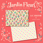 【D-58】Let your creativity bloom.｜彩りのフレンチレトロ花園│A4両面デザインペーパー・両面印刷 90kg上質紙｜Design Paper