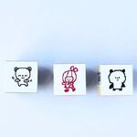 2cmスタンプ　選べる「くまっちのゲームキャラクター」｜ドット絵・重ね押しに