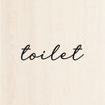 【賃貸OK】TOILET ドア サインステッカー 手書き風筆記体 │ トイレ用 選べる4色展開