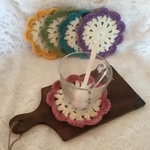 お花可愛い ほっこりコースターセット2 ちょっぴり大きめ…送料込