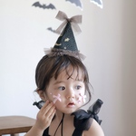 ハロウィンハット　月　星　チュール　リボン　黒　ブラック　ブラウン　ベビー　キッズ