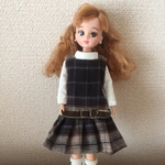 ジャンパースカート&ブラウス リカちゃんサイズ