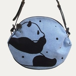 横向きパンダ刺繍・ショルダーバッグ