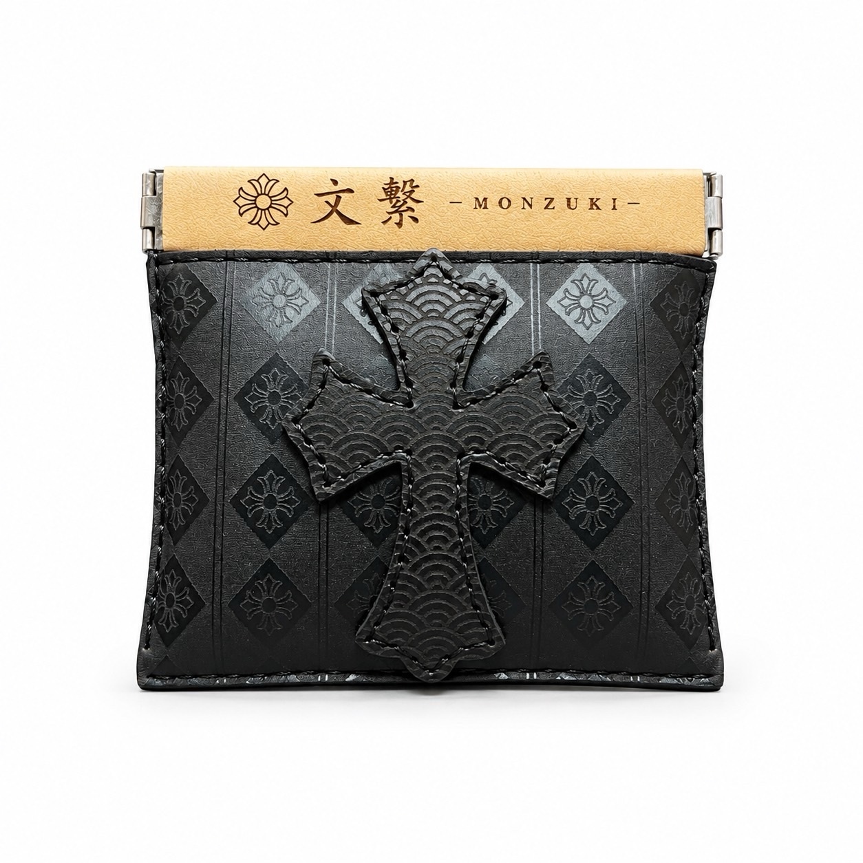 【ハンドメイド】レザーブレスレット　クロムエクセル×ヌメ革 レザークロスブレスレット｜クロムエクセルレザー｜本革バングル