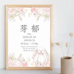 ✩光沢紙 ✩名入れ どうぶつの命名書 