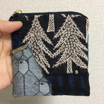 ミナペルホネン✳︎ハギレ✳︎とり✳︎ツリー✳︎ポーチ✳︎ファスナー10cm