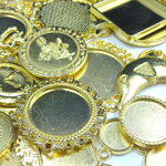 ゴールド ミール皿 30枚セット★福袋★アソート レジン アクセサリーパーツ 