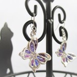紫羽の蝶ピアス（イヤリング）