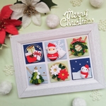 四季のフレーム飾り≪クリスマス≫＊ちりめんつまみ細工