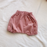 フレンチコーデュロイのかぼちゃパンツ　スモーキーピンク