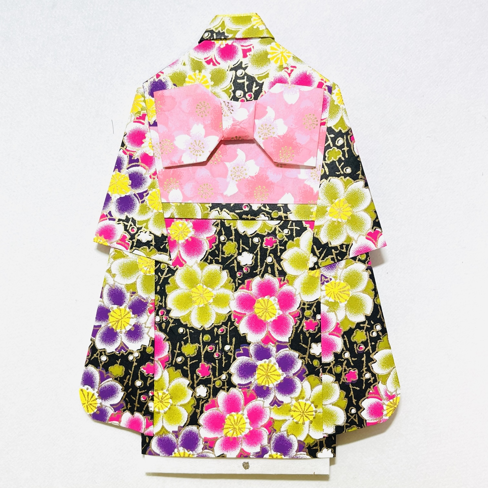 着物のポチ袋3004 QUOカードサイズ 桜 - 着物のポチ袋屋 キャンドル