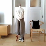 コットンツイルボールパンツ（スモーキーブラウン）