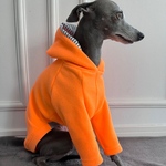 オーダー犬服 フリースパーカー ネオンオレンジ