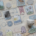 ★10月新入荷★[吉LCN Design Studio] [JI-016] 午茶時光 Tea Time ダイカットクリアPETテープ 切り売り(約4cm x 70cm)