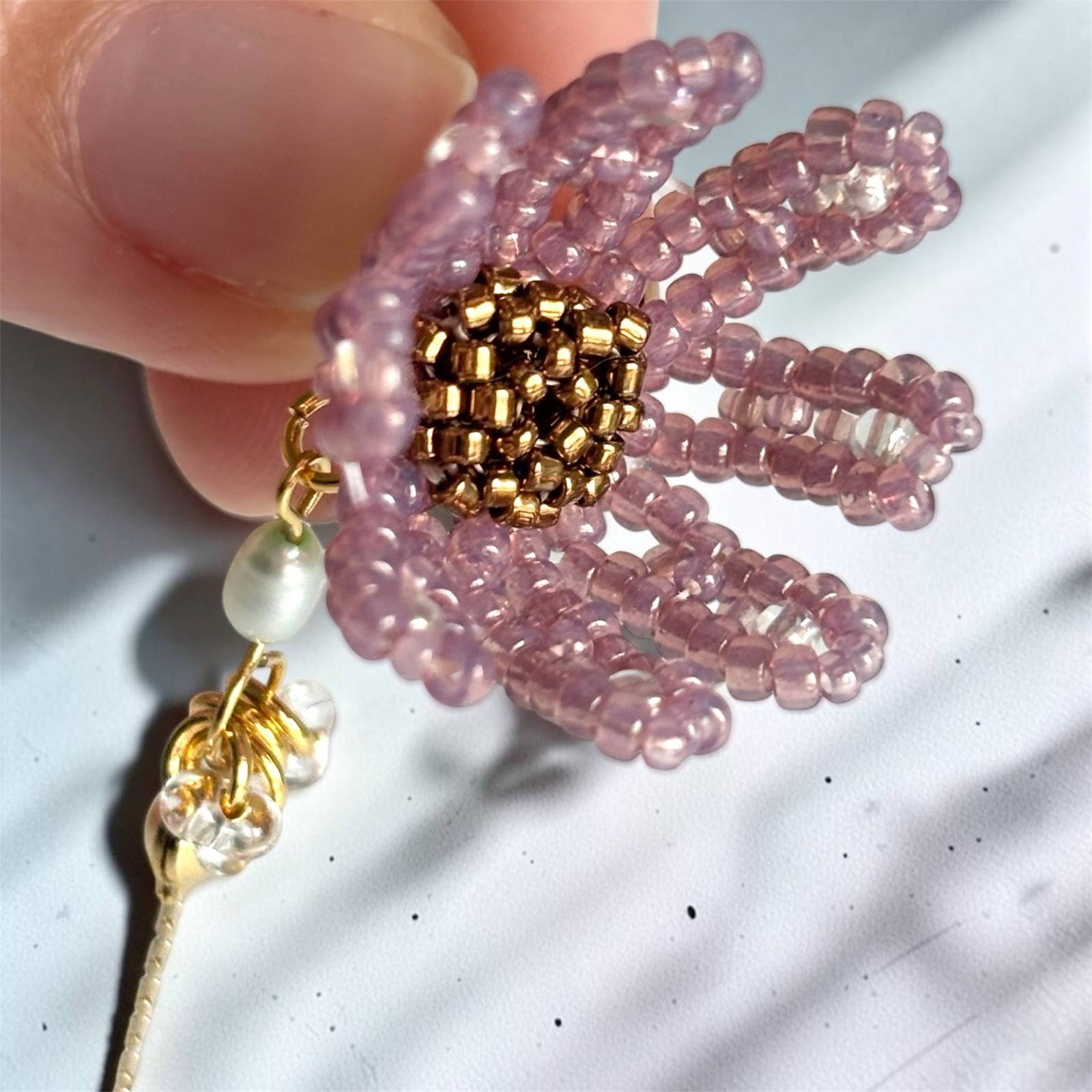 秋桜《いつか、大切な人と歩いた秋の花畑。》／イヤリング／ピアス