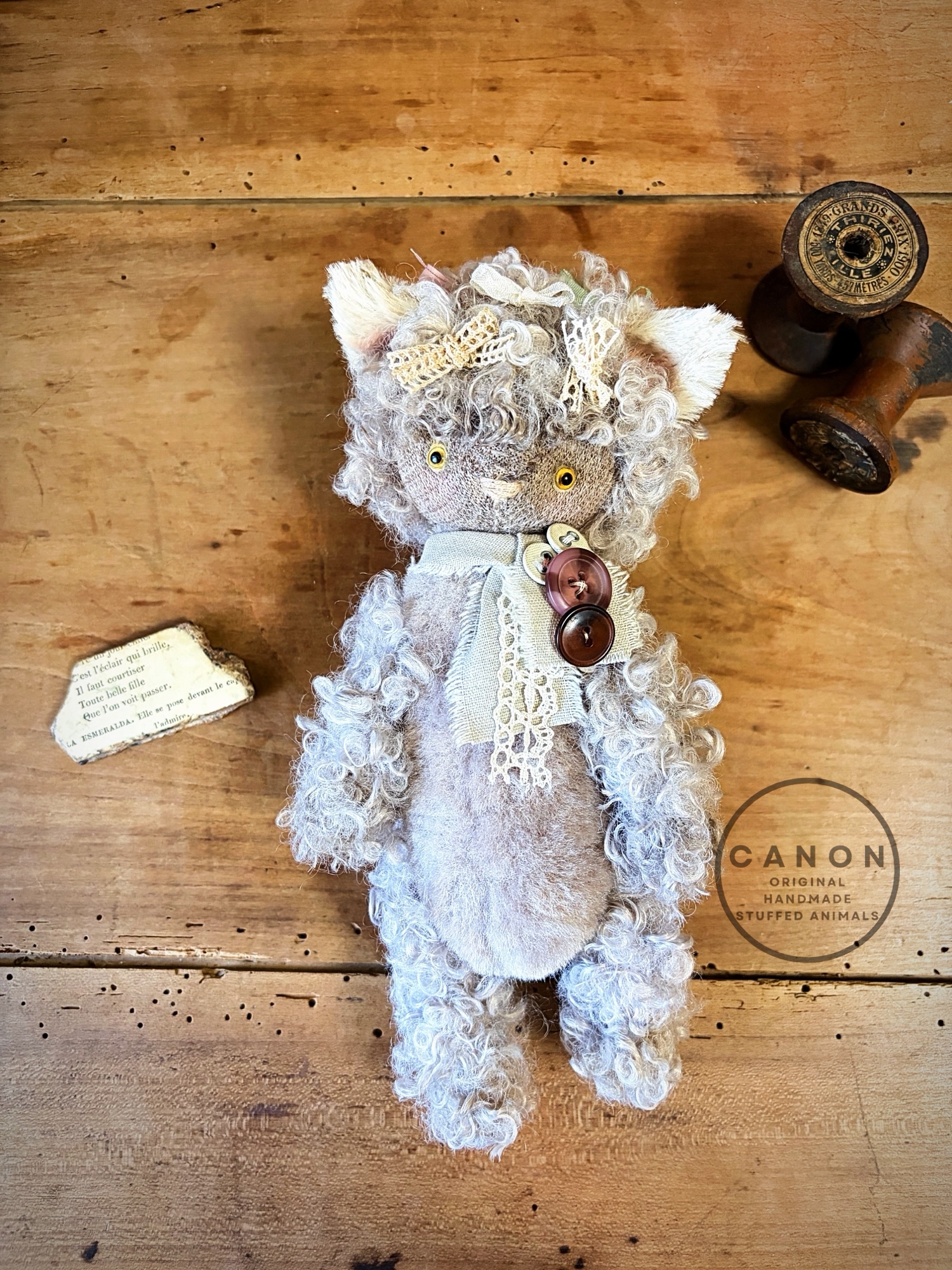 カーリーヘアーなねこさん ぬいぐるみ - CANON | minne byGMOペパボ