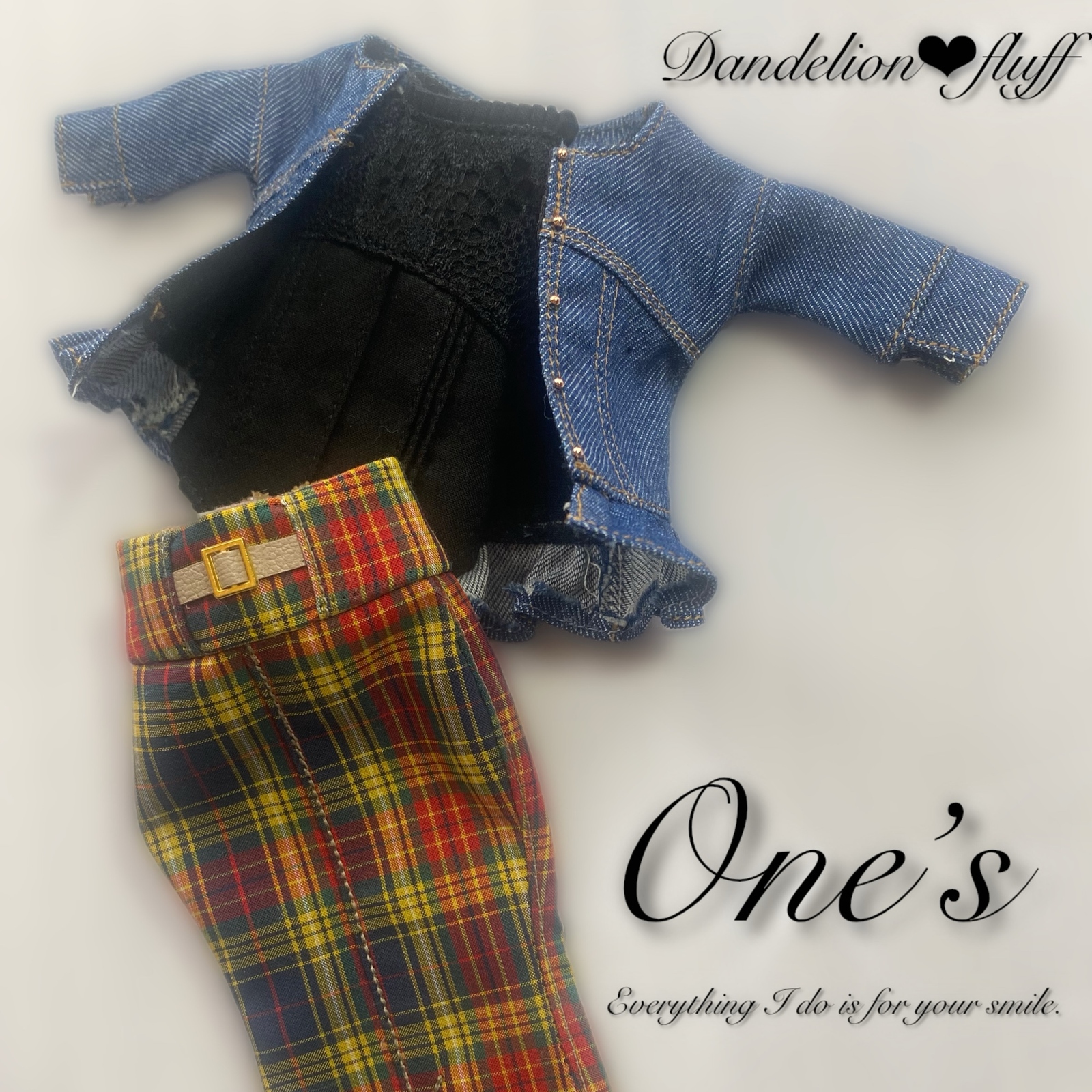 10/10 入荷 ¥2,650 本格デニムシリーズ 22cmドール服 - ちいさな縫い物