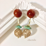 ⭐️️再々販⭐️️ヴィンテージ風 ブロンズピアス・イヤリング