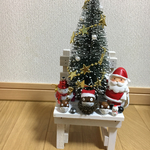 クリスマスどんぐり人形ツリーベンチ
