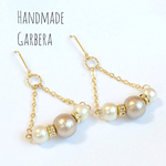 ✳︎全3色新色追加✳︎ロンデル&コットンパールのブランコ♡ピアス/イヤリング
