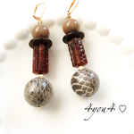 パイソン 大ぶり vintage pierce／earring