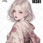 original sticker « no.10381 »     //     人物ステッカー オリジナルステッカー オリジナル人物ステッカー ステッカー cotton melody