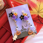 数量限定❣️ハロウィン 🎃👻🍭🍬💜ハロウィーン🎃👻🍭🍬💜パンプキン 🎃オバケ ( ᜊ*ˊ˘ˋ)ᜊ薔薇 🌹✨レディース 💄✨ハンドメイド ピアス イヤリング レディースアクセサリー