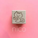 nico＊消しゴムはんこ＊リスのはんこ